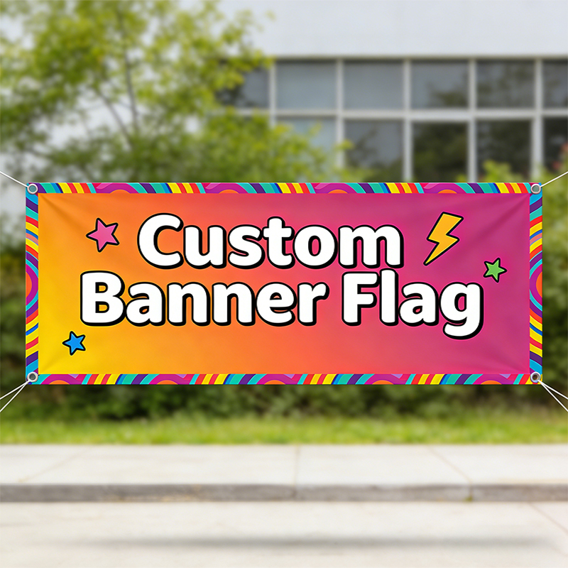 Commercial Printing Shop - Bandeira Personalizada para Eventos Comerciais, Logotipo