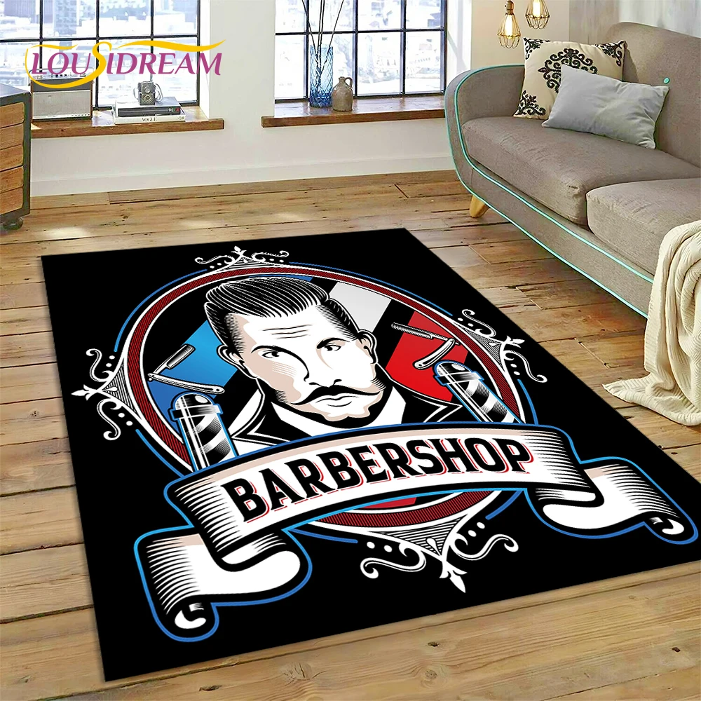 Commercial Printing Shop - Moda barbeiro logotipo crânio vintage tapete