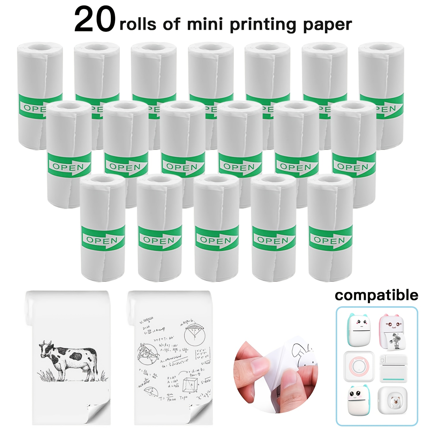 Heat Transfer Vinyl Roll - 20 rolos de papel adesivo térmico