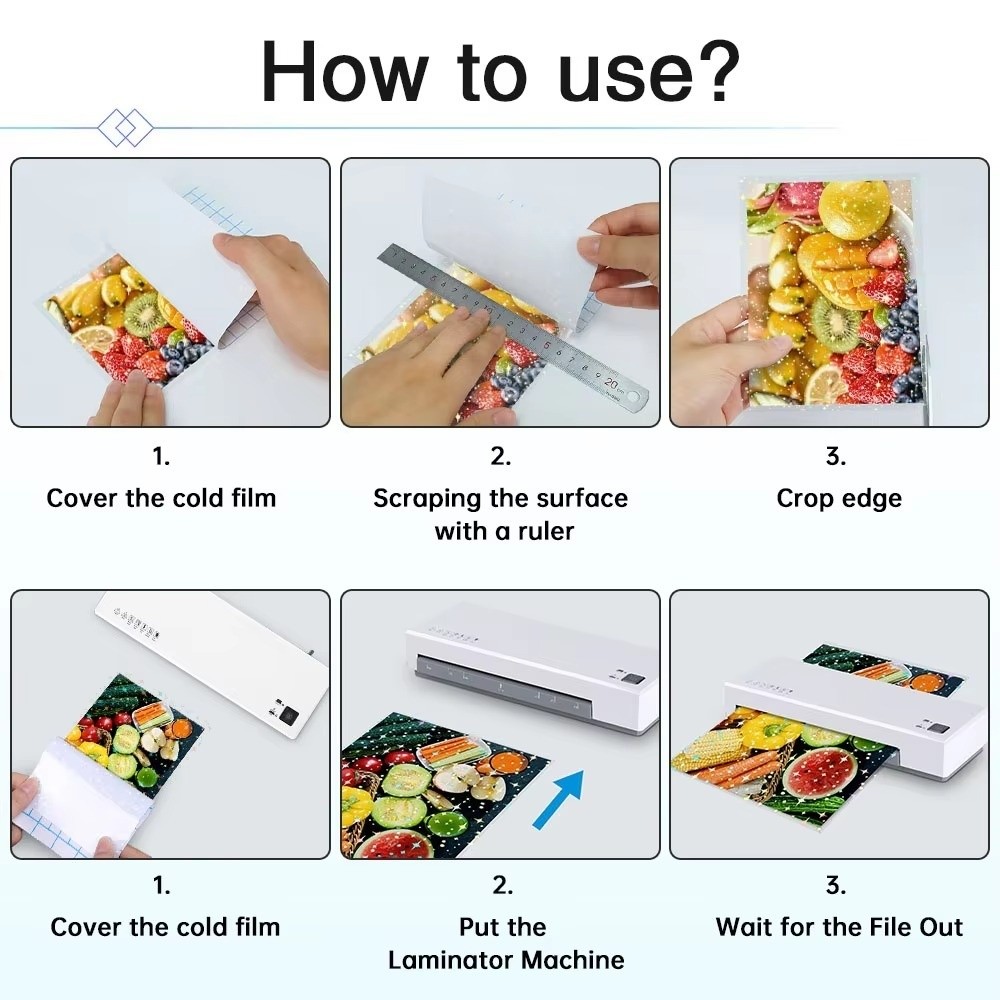 5 pçs auto adesivo holográfico - Laminator Cold Roll avaliação e preço